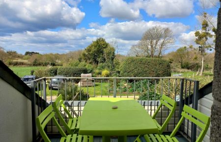 G&icirc;te n&deg;56G5493 Erdeven - Morbihan - Vue campagne du toit-terrasse orient&eacute; ouest