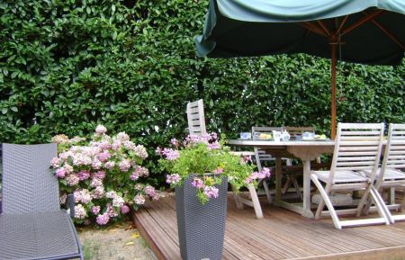 petit déjeuner sur la terrasse Chambre d'hôtes n°56G56369 Lorient - Morbihan - petit déjeuner sur la terrasse