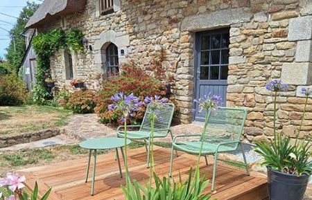 terrasse sud Gîte n°56G3926 La Chapelle-Neuve - Morbihan - terrasse sud